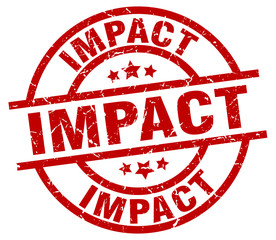 impact round red grunge stamp