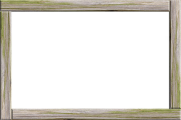 Wood frame white background