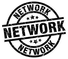 network round grunge black stamp