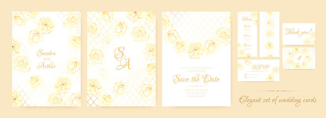 Fototapeta premium Big Collection of Wedding Cards.