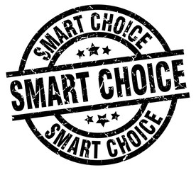 smart choice round grunge black stamp