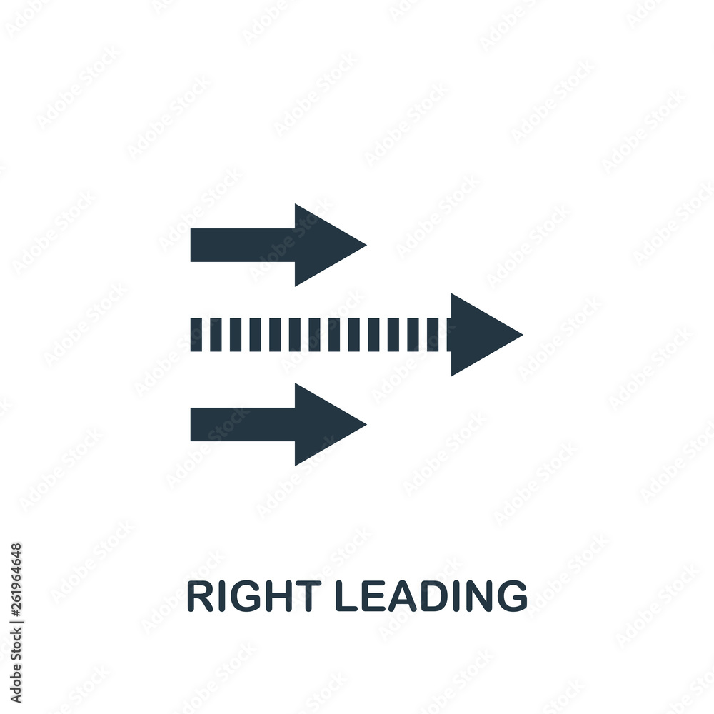 Poster right leading icon. creative element design from productivity icons collection. pixel perfect right 