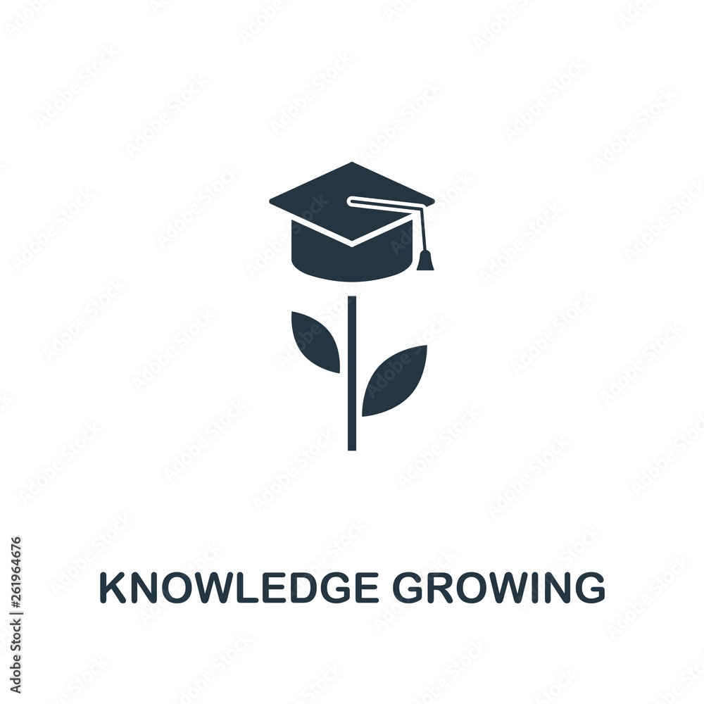 Poster knowledge growing icon. creative element design from productivity icons collection. pixel perfect kn