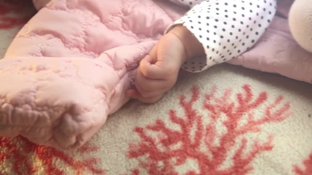 Close up of baby hand. 1920x1080