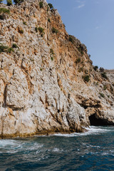 sea rocks. the entrance to the sea cave