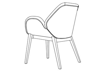 sketch chair vector