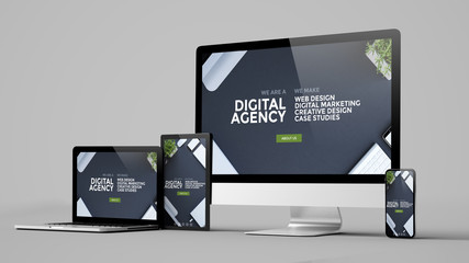 digital agency technology devices collection mockup - 261966864