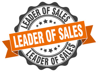 leader of sales stamp. sign. seal