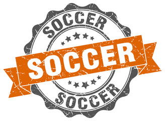 soccer stamp. sign. seal
