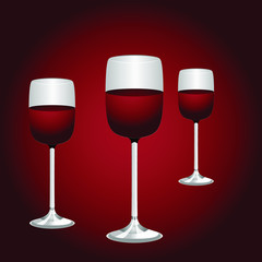 glass of wine in the frame