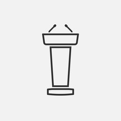 Tribune icon. Simple Podium Icon isolated on white background. Vector illustration.