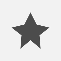 Star icon isolated on white background. Vector illustration.