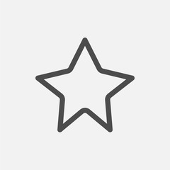 Star icon isolated on white background. Vector illustration.