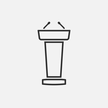 recommend clip art: Tribune icon. Simple Podium Icon isolated on white background. Vector illustration.