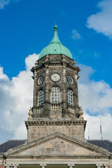 Fototapeta na wymiar Exterior view of the historical Dublin Castle