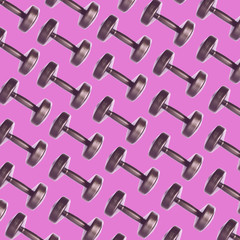 Pink pattern texture of dumbbells