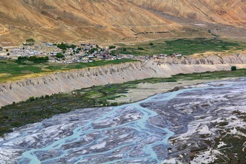aerial view of the river