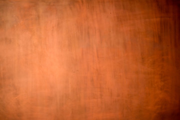 Fototapeta premium Brushed surface of brass, old plate of copper texture