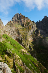 Landscape of Madeira island mountains