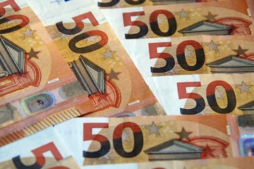 Fondo de billetes de 50 euros.