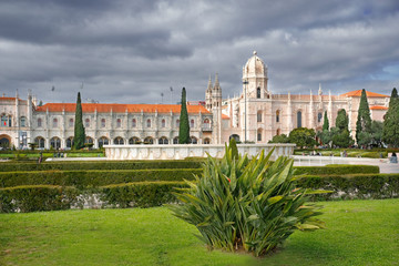 Fototapeta premium city of Lisbon Portugal, the gothic monastery of Jeronimos