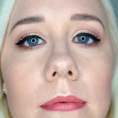 Fototapeta premium Blonde Haired woman with Nude makeup