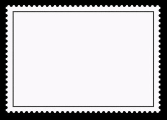 Postage stamps. Clear blank border