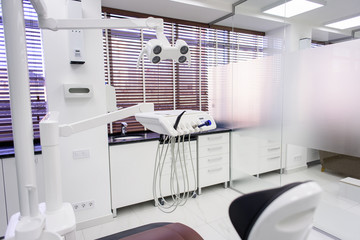 Stomatology instruments in dentists clinic.