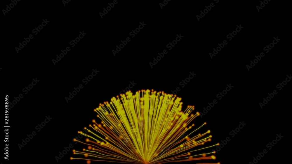 Poster golden particle spreading in alpha channel