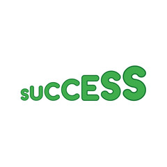 Naklejka premium Flat design style vector concept of letter stairs icon with success text on white. Colored outlines.