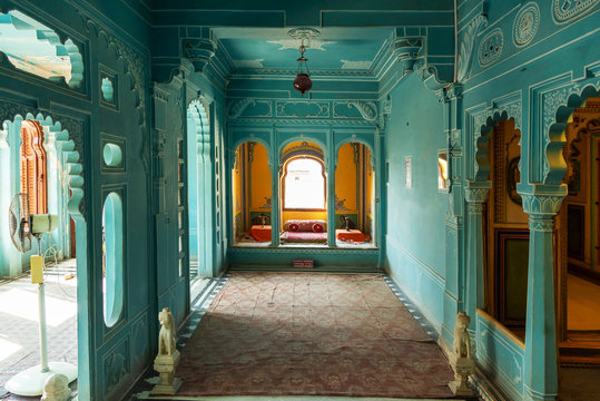 Zenana Mahal or queen's chambers , City Palace, Udaipur, Rajasthan, India.