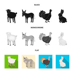 Isolated object of breeding and kitchen  icon. Set of breeding and organic  vector icon for stock.