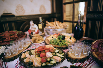 food in the restaurant, catering