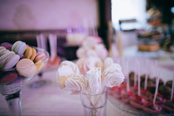 Wedding Table with sweets, candies, dessert