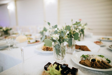 table setting and wedding decoration