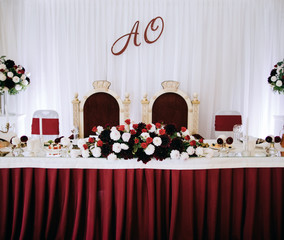 wedding table in restaurant