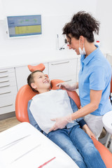 Happy smiling boy at the Dentist