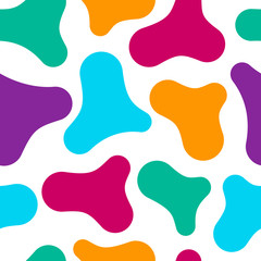 Abstract seamless pattern with multi-colored spots. Vector illustration