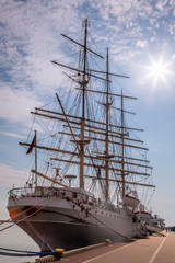 Historic boat in the port of Gdynia, Poland