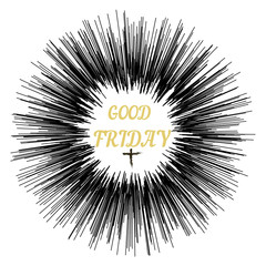 antique monochrome vintage label , badge, crest "happy easter" for card flayer poster logo