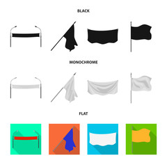 Isolated object of texture and presentation symbol. Set of texture and media  vector icon for stock.