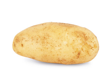 Fresh young potato on a white background