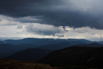 dark clouds after rain