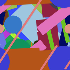 Flat material design - Creative vector trend seamless