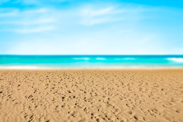 Summer background of beach and sea. Free space for your decoration. 