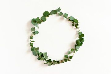 Wreath made of eucalyptus branches