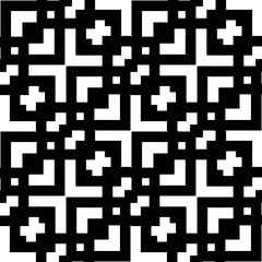 Seamless geometric monochrome pattern with lines. White and black texture. Graphic modern backgroung.