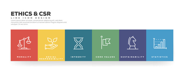 Business Ethics Line Icon Design