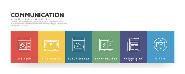 Communication Line Icon Design