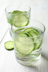  water with cucumber in glass